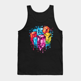 Retro Colorful Ice Cubes Tank Top